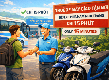Thuê xe máy giao tận nơi bến xe phía nam Nha Trang Chỉ 15 Phút