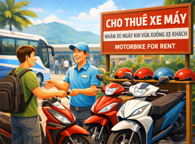 Cho thuê xe máy và nhận xe ngay khi vừa xuống xe khách tại Nha Trang