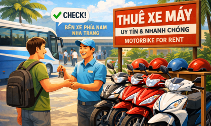 Thuê xe máy tại bến xe phía nam Nha Trang uy tín và nhanh chóng