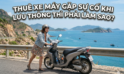 Khách thuê xe máy ở Nha Trang  gặp sự cố khi lưu thông  thì phải làm sao?