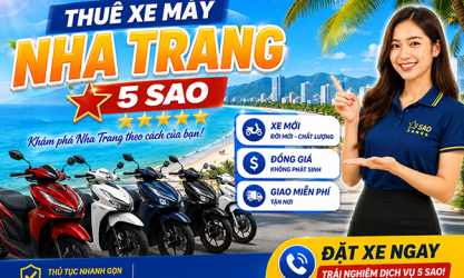 Thuê xe máy nha trang chuẩn 5 sao khám phá thành phố theo gu riêng biệt